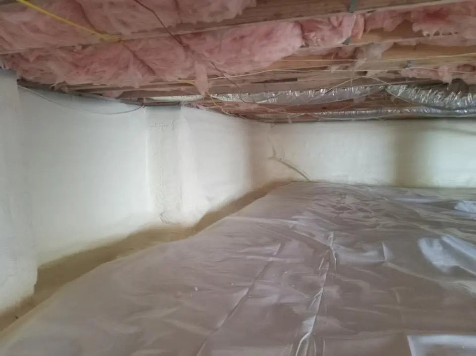 Crawl space encapsulation with closed-cell spray foam for Roof Waterproofing in Prosser