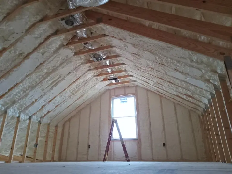 Spray foam roofing application for Crawl Space Insulation project in Prosser
